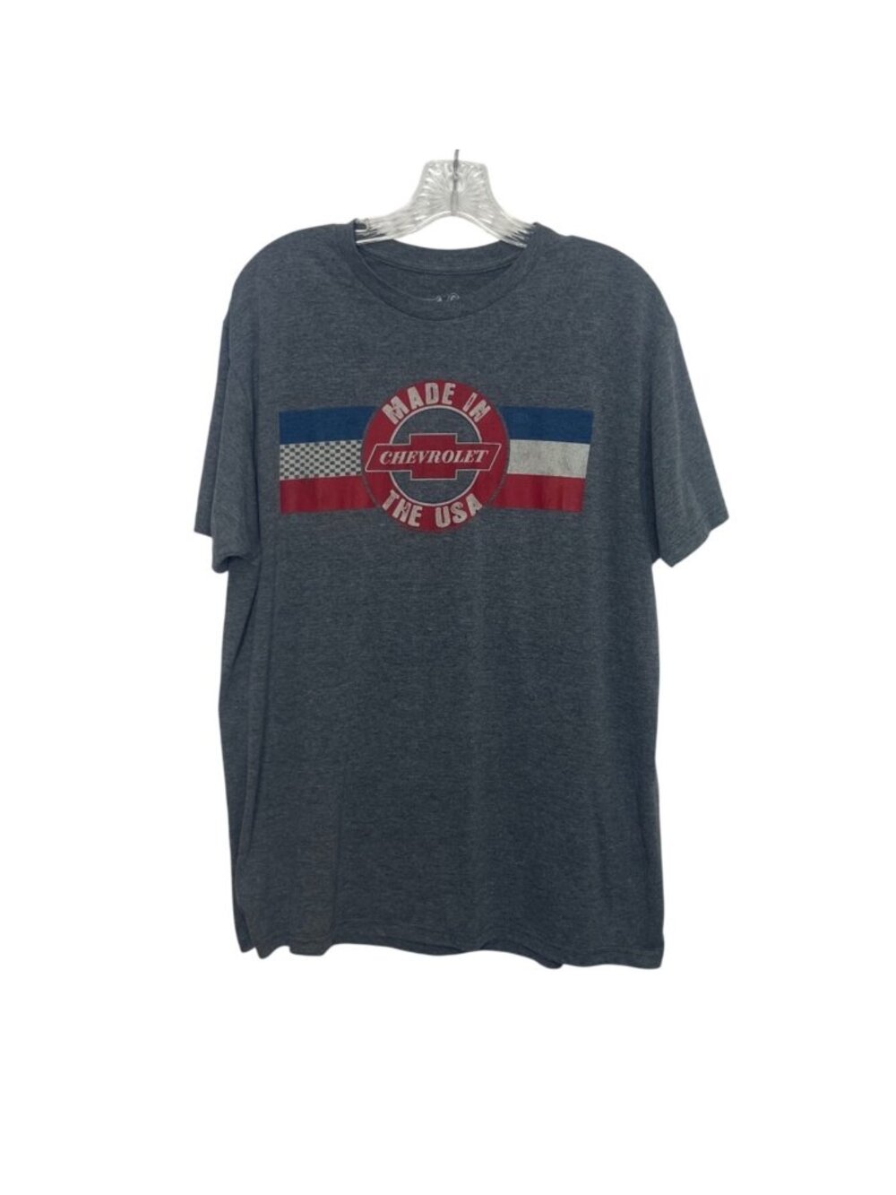 Chevrolet Chevy Graphic Tee Tshirt Made In The USA Large Gray Tee Luv
